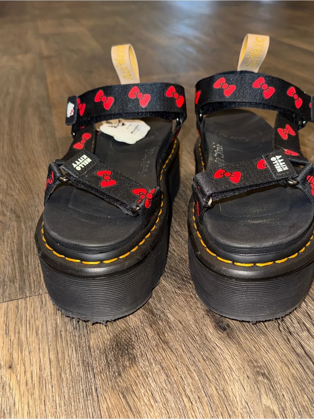rare dr. martens x hello kitty vegan platform sandals